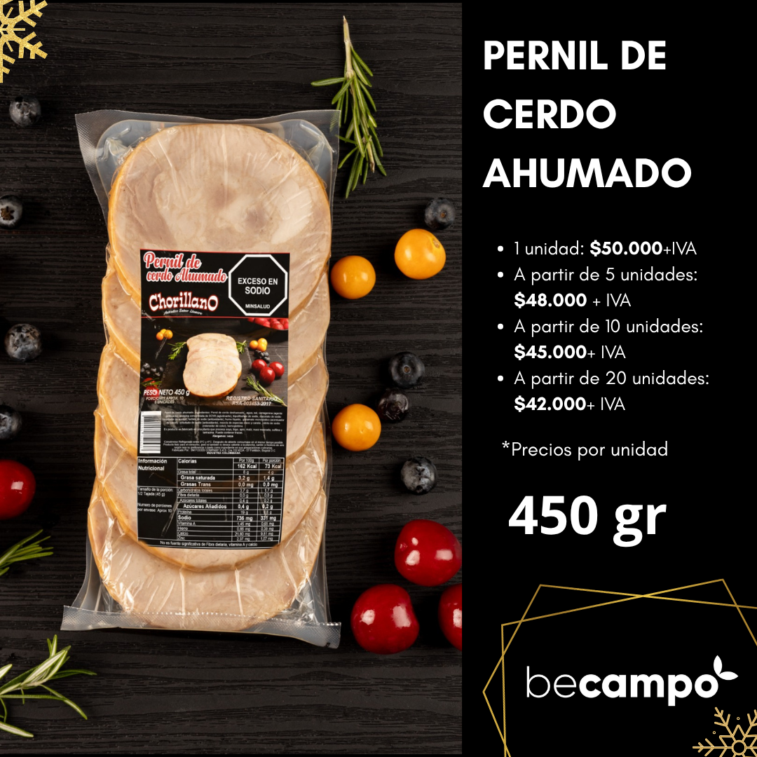 Pernil de cerdo ahumado x 450 gr