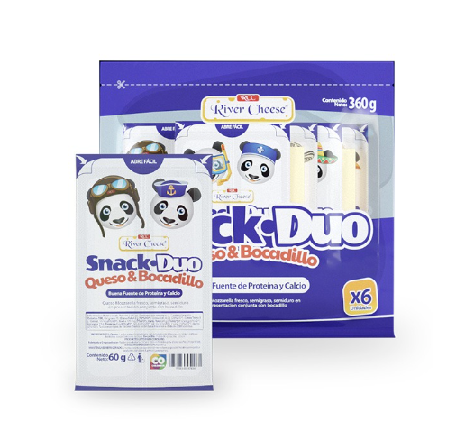 Snack Duo Queso Mozzarella y Bocadillo unidad River Cheese x 6
