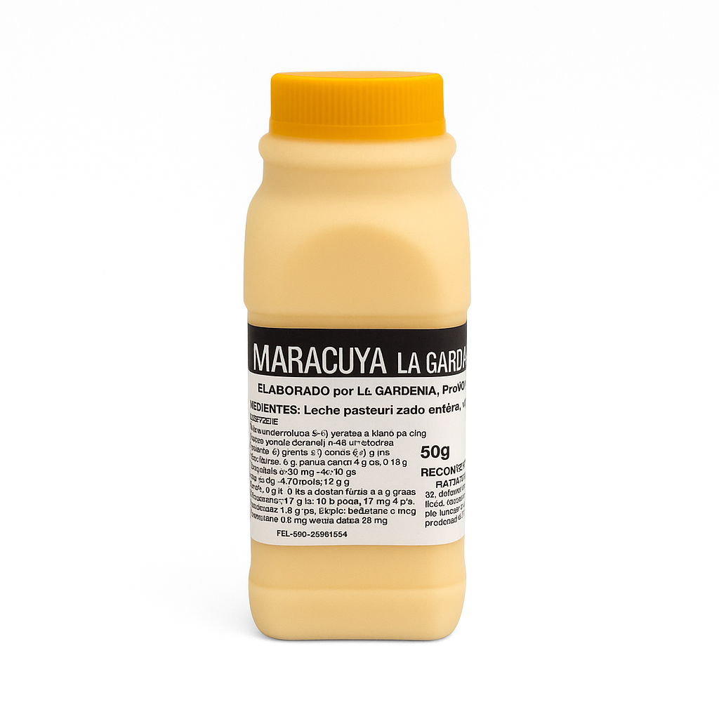Yogurt artesanal gardenia sabor Maracuyá, escoge tamaño