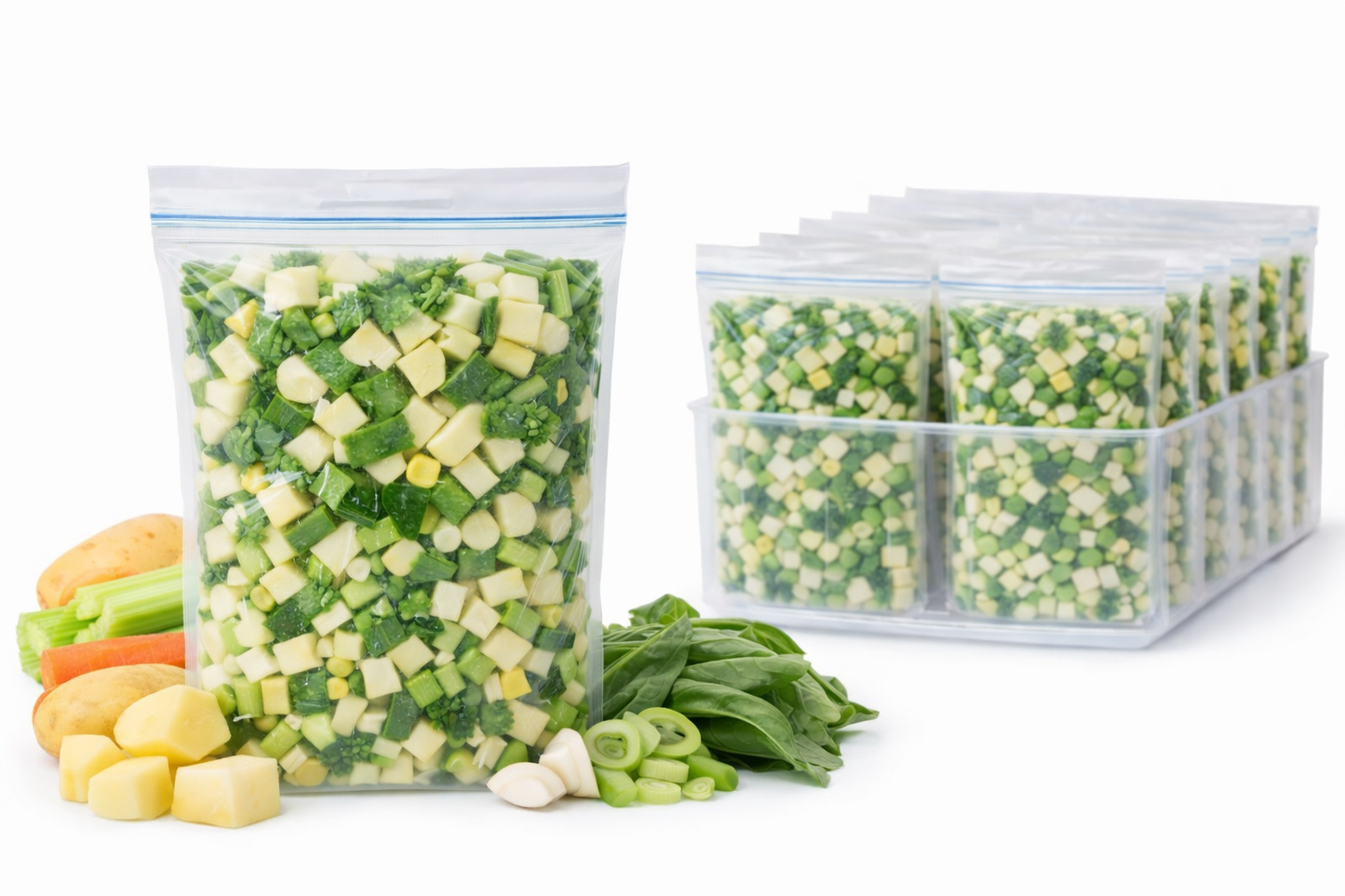 Base Verde Suave Espinaca & Papa (300 g) – Becampo Fresh Packs