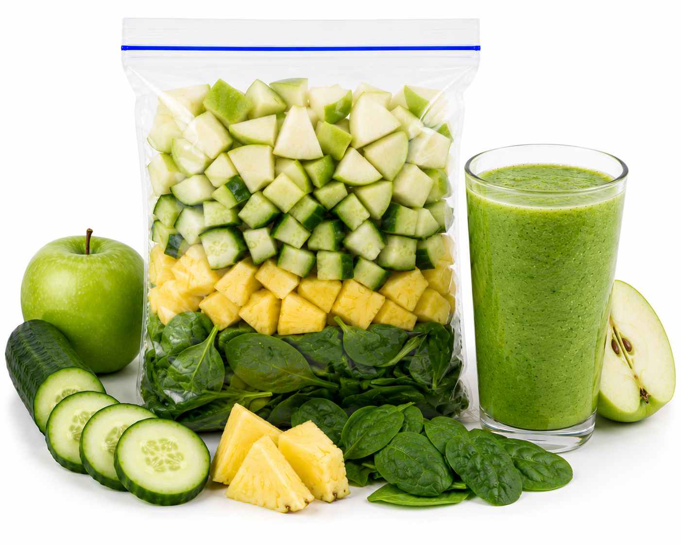 Batido 🍏 Manzana Verde (150 g) porción personal
