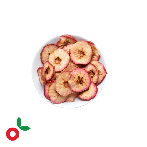 Manzana roja deshidratada