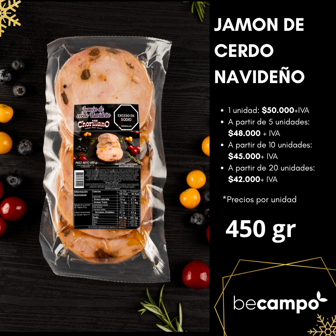 Jamón de cerdo navideño x 450 gr