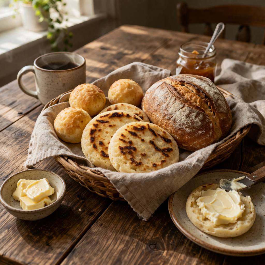 🥖 3. PANADERÍA / AREPAS  👉  Agrega algo rico para acompañar