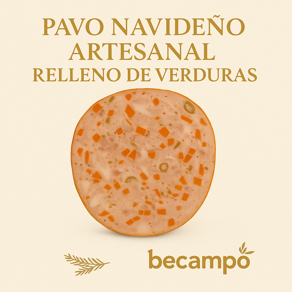 Pavo relleno de verduras