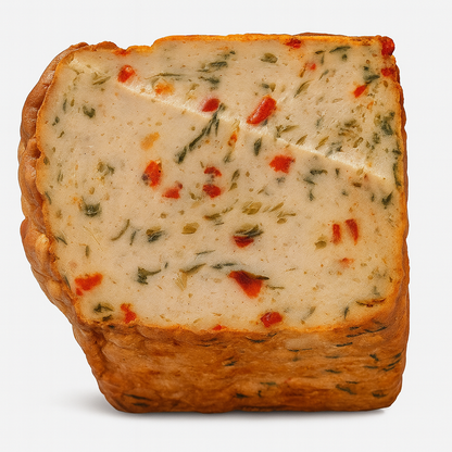 Pastel de cerdo de pimentón y cebolla puerro