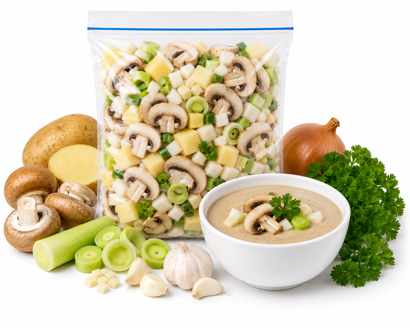 Base de Champiñones para Crema (300 g) – Becampo Fresh Packs