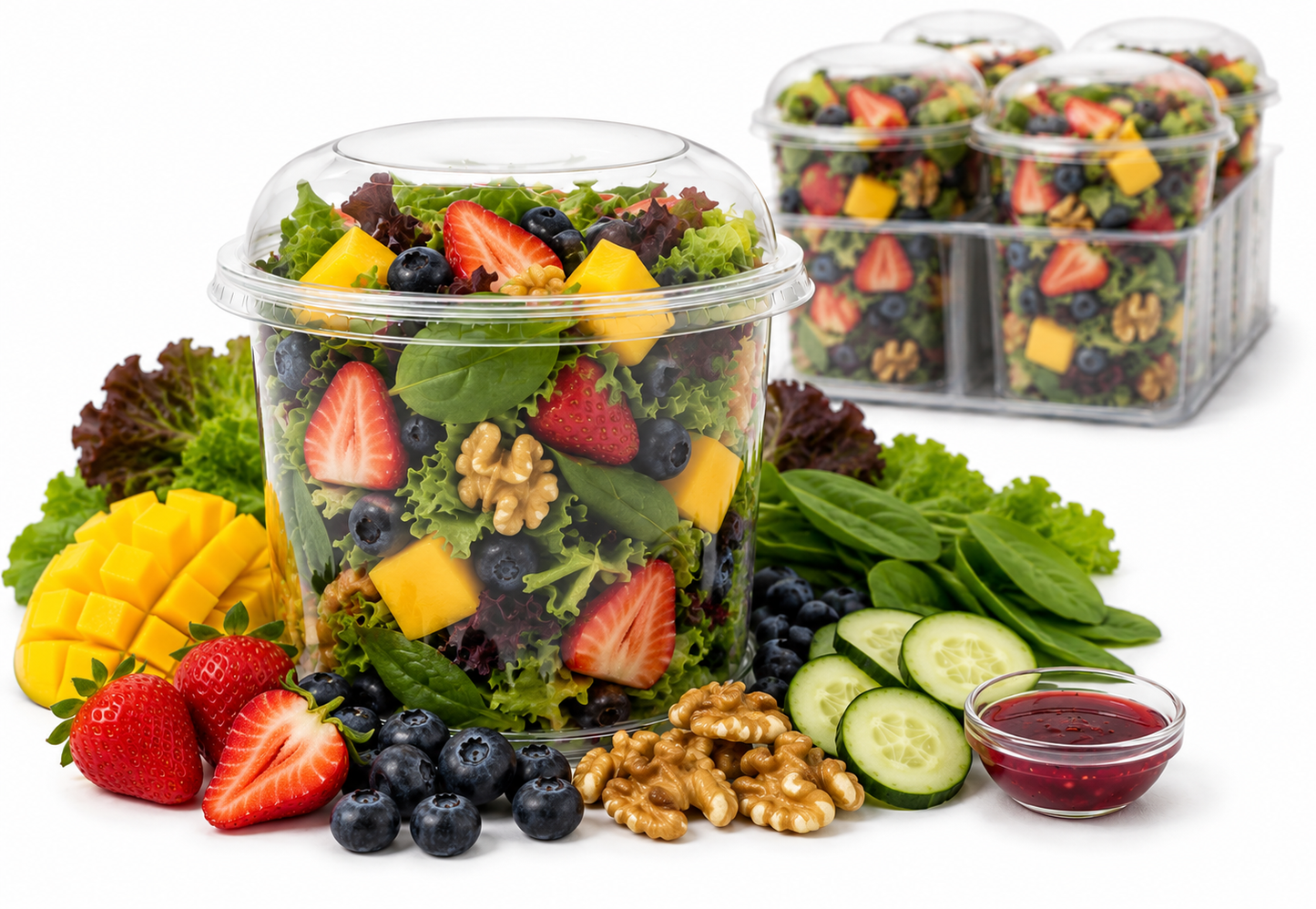 Base ensalada gourmet Berry Tropical  (300g) – Becampo Fresh Packs