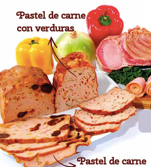 Pastel de carne de pimentón y cebolla puerro escoge peso