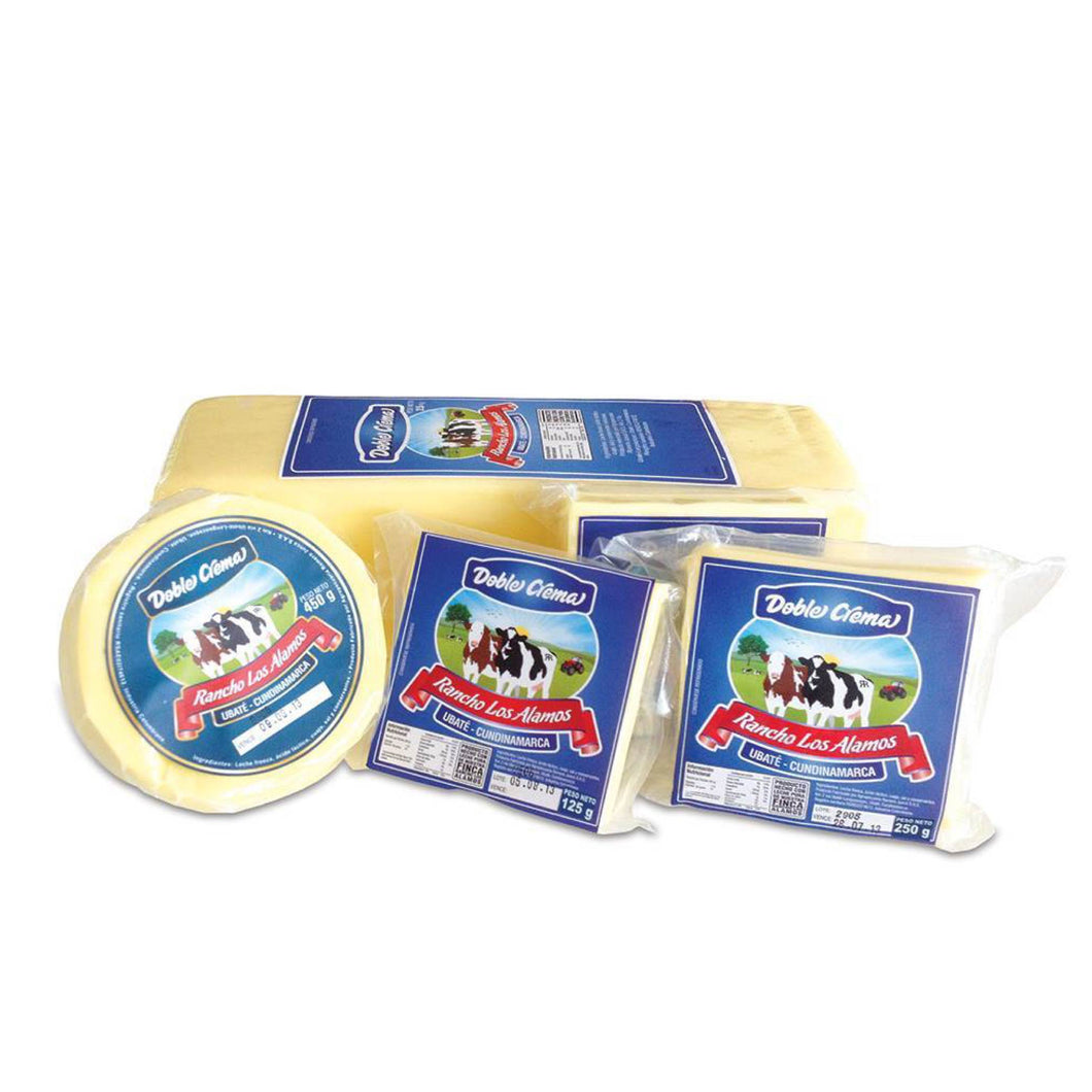 Queso Doble crema 400 gr Rancho los Alamos Ubate